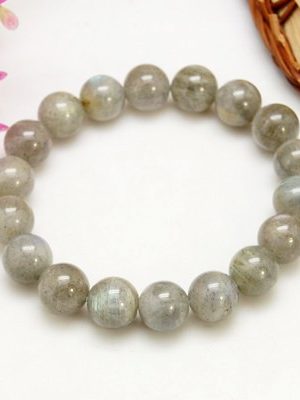 Bracelet labradorite- bijoux en pierre fine véritable-7mm