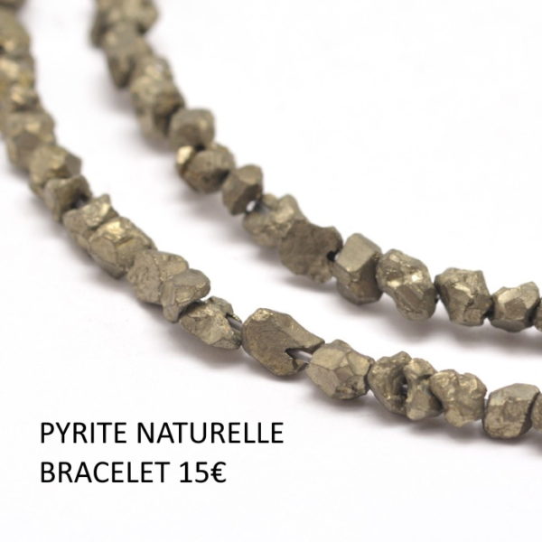 Bracelet pyrite- pierre fine véritable