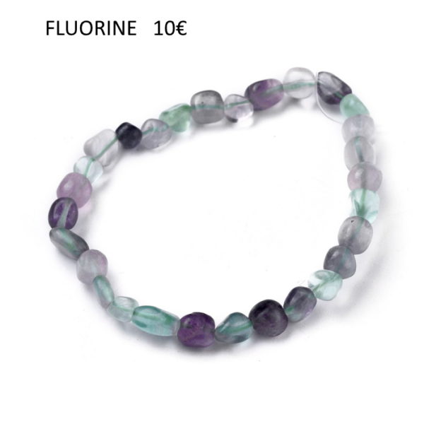 Bracelet fluorite-pierre fine véritable